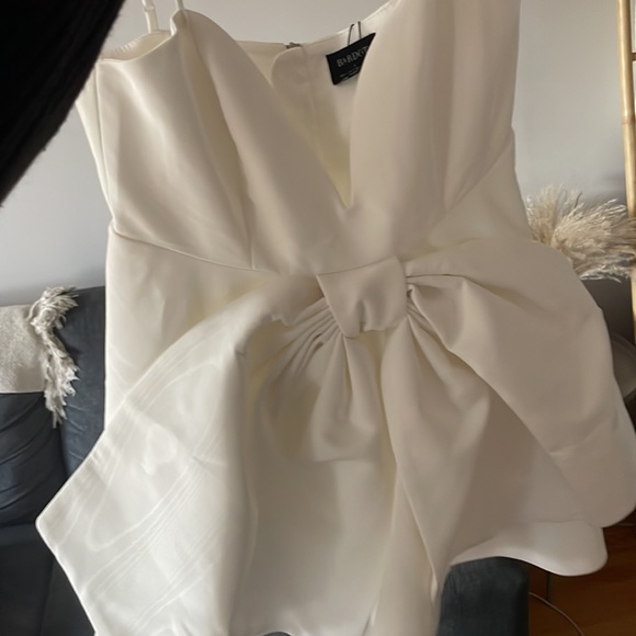 Bardot Annabelle Bow Mini Dress (Reception Look, After Party, Bachelorette) - Picture 4 of 8